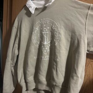 Men's/Womens Beige/Tan Crew w/built in collar